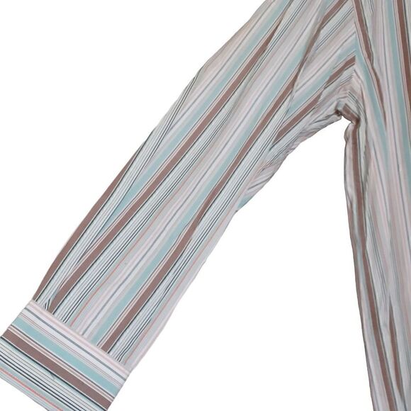 Marc Ecko Long Sleeve Multicolor Stripe Button down Shirt NWT size L - Picture 5 of 8